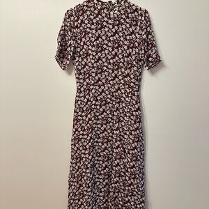 Reformation Black Sheath Dress with Puff Sleeves